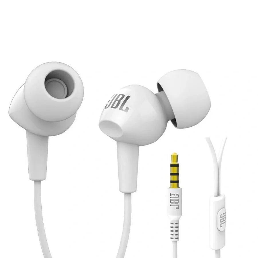 JBL C100SI Original Authentic Wired In Ear Headphones Sports Headphones 3.5mm Jack interface Built-in Microphone Button Design