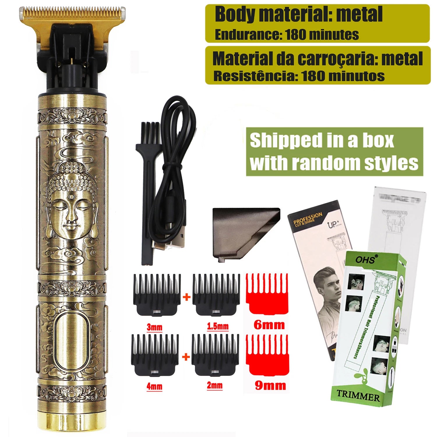 Professional Wireless Hair Clipper for Men Trimmer Set Beard Grooming Kit Precision Cutter Easy Use hair clipper limit comb