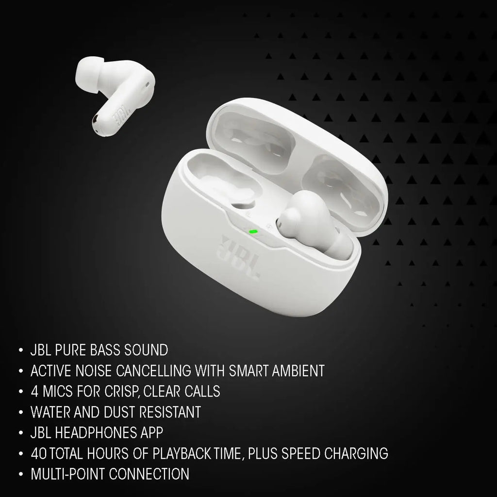 JBL WAVE BEAM 2 Wireless Bluetooth Headset Semi-in-ear Noise Reduction Waterproof Sports Headphones Portable Audio Accessories