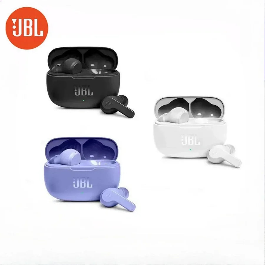 JBL WAVE 200TWS Bluetooth Headphones Clear Sound Macaron Color Portable Wireless Study Work Fitness Mucic ANC Smart Earphones
