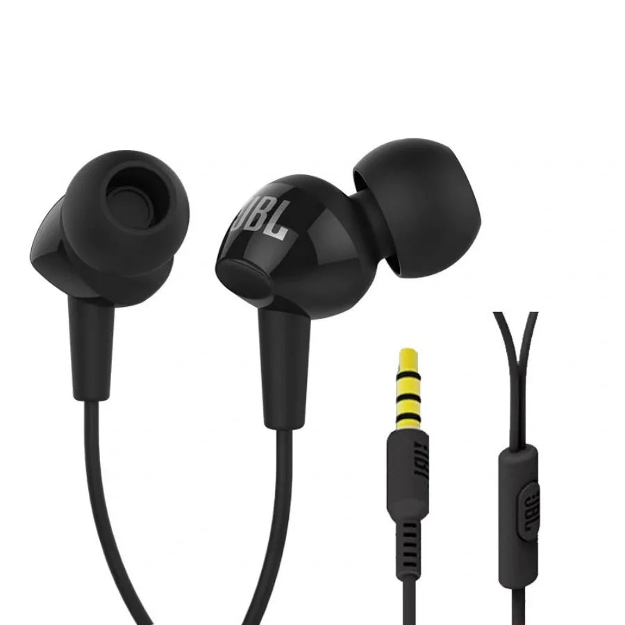 JBL C100SI Original Authentic Wired In Ear Headphones Sports Headphones 3.5mm Jack interface Built-in Microphone Button Design