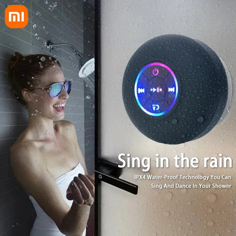 Xiaomi Portable Wireless Bluetooth Speaker LED IPX4 Waterproof Loudspeaker Outdoor Bathroom Large Suction Cup Stereo Sound Box