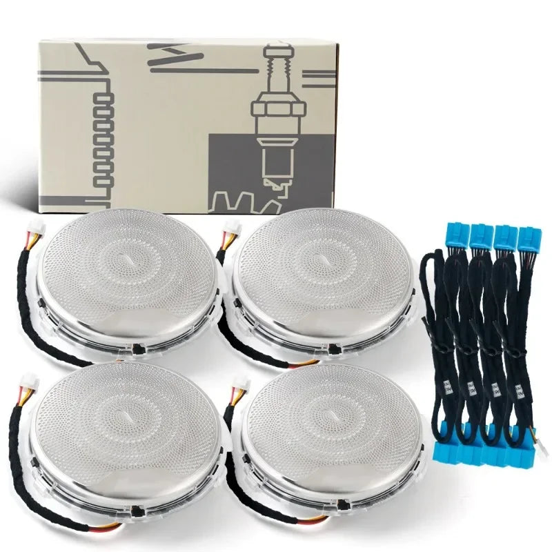 Led Decorative Ambient Light Car Door Horn Cover 64 Color Speaker Mid-range for Mercedes Benz W213 W205 X253 C Class/E-class/GLC