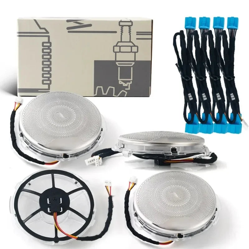 Led Decorative Ambient Light Car Door Horn Cover 64 Color Speaker Mid-range for Mercedes Benz W213 W205 X253 C Class/E-class/GLC