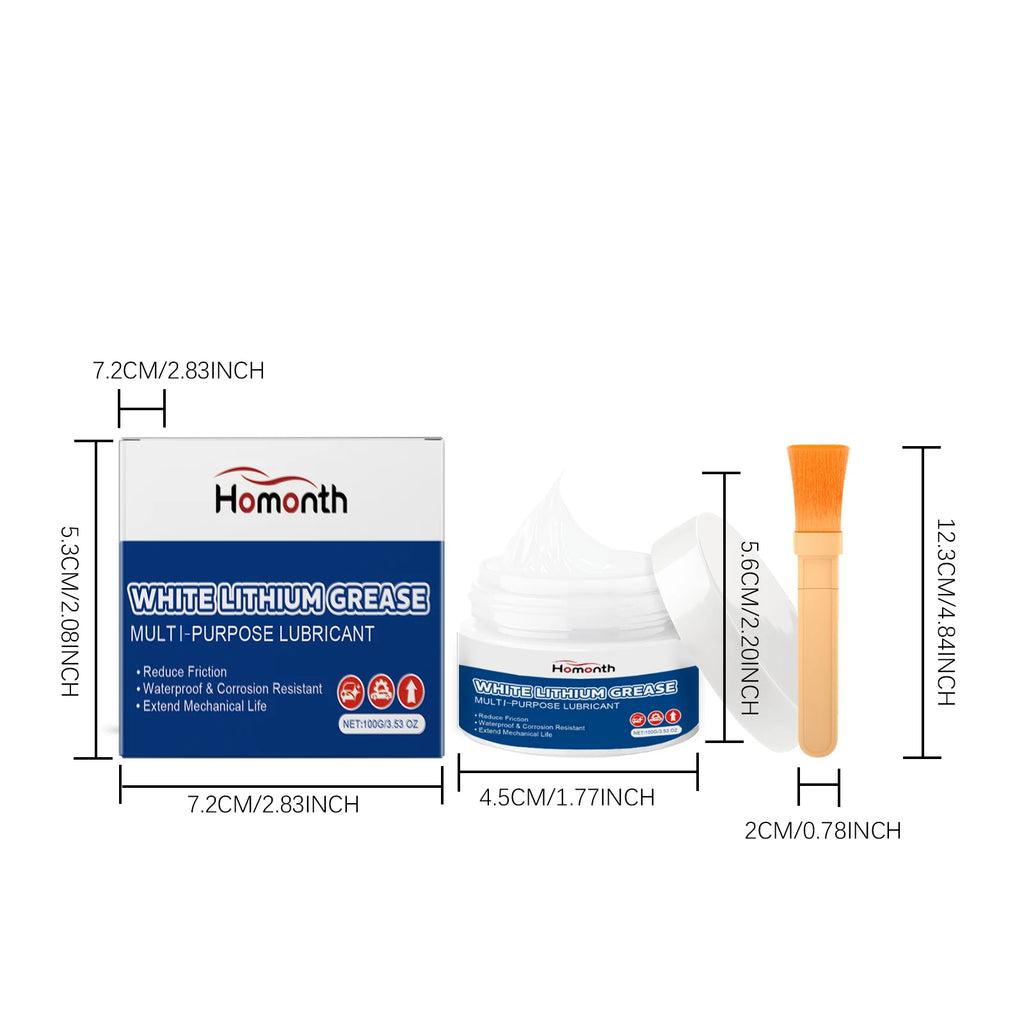 Clearance_White Lithium Grease Kit - Automotive Lubricant, Waterproof High-Temp Resistant, Anti-Squeak Durable For Cars/Bikes/Ho