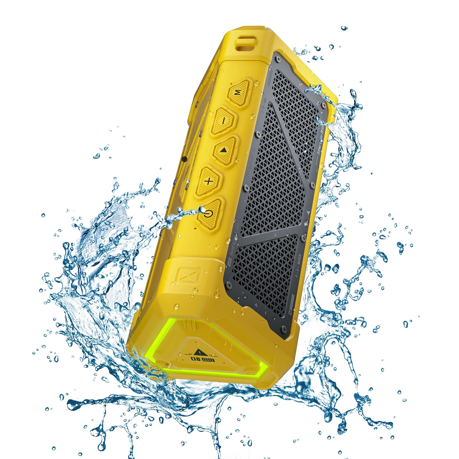 Outdoor Bluetooth Speaker, 40W Output Power Bluetooth 5.3 Speaker ,Stereo Sound IPX7 Waterproof,Micro SD Card,RGB Light