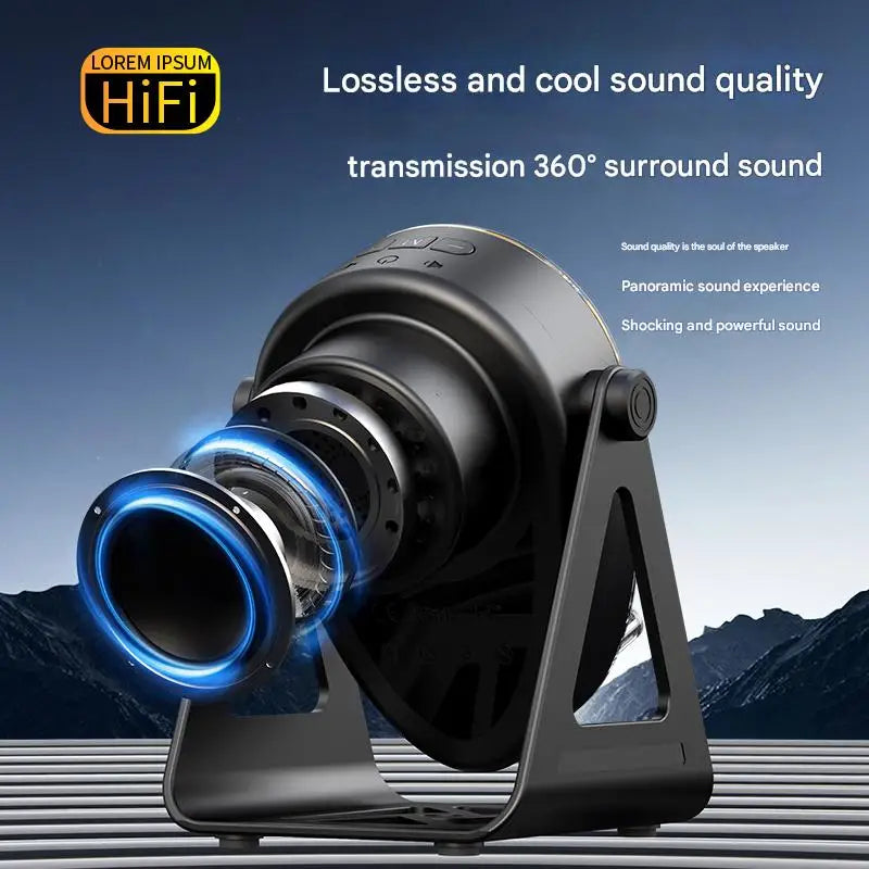 Wireless charging speaker phone holder: 15 watt fast charging, Bluetooth 5.3, ambient light suitable for all phones