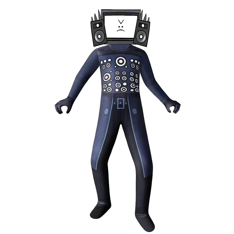 2025 12 Skibidi Toilet Cosplay Costume Game Speaker Child Tv Kids Camcorderman Costumes Bodysuit Jumpsuit Mask Halloween for Gir