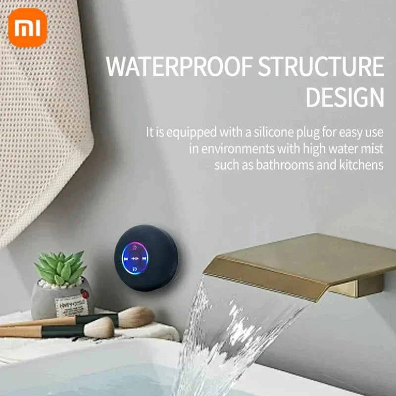 Xiaomi Portable Wireless Bluetooth Speaker LED IPX4 Waterproof Loudspeaker Outdoor Bathroom Large Suction Cup Stereo Sound Box