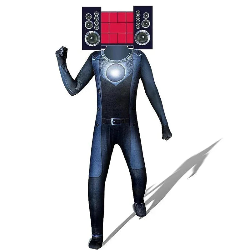 2025 12 Skibidi Toilet Cosplay Costume Game Speaker Child Tv Kids Camcorderman Costumes Bodysuit Jumpsuit Mask Halloween for Gir