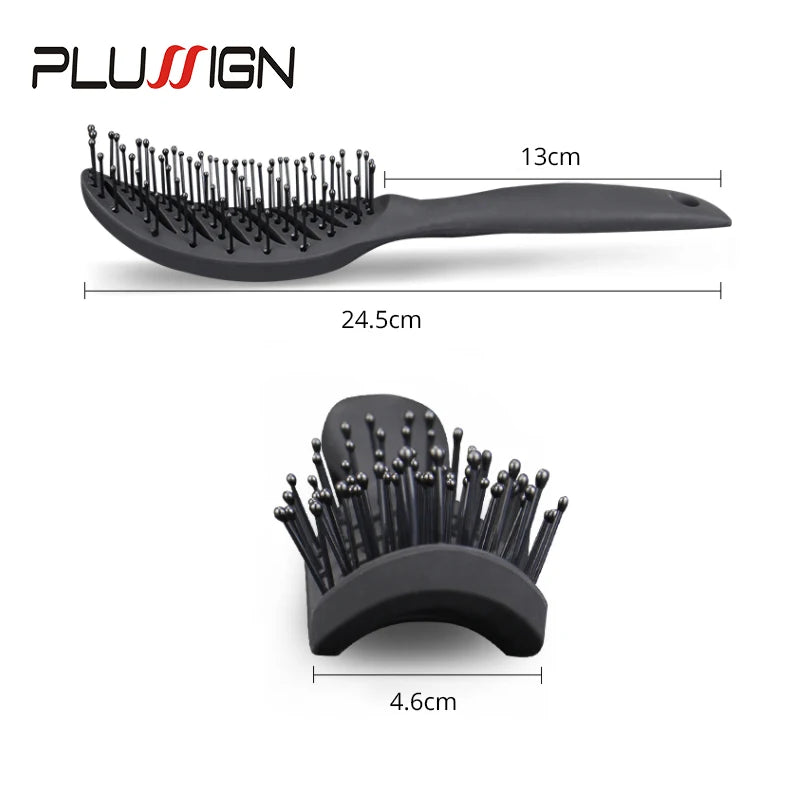 Styling Curly Hair Brush Salon Massager Comb Brush Detangling Drying Brush Anti Static Curved Vent Brush Scalp Massage Comb