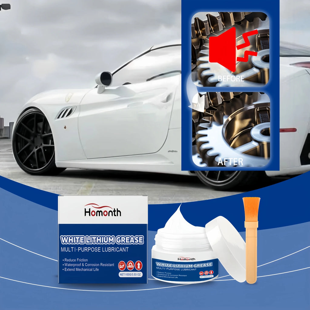 Clearance_White Lithium Grease Kit - Automotive Lubricant, Waterproof High-Temp Resistant, Anti-Squeak Durable For Cars/Bikes/Ho