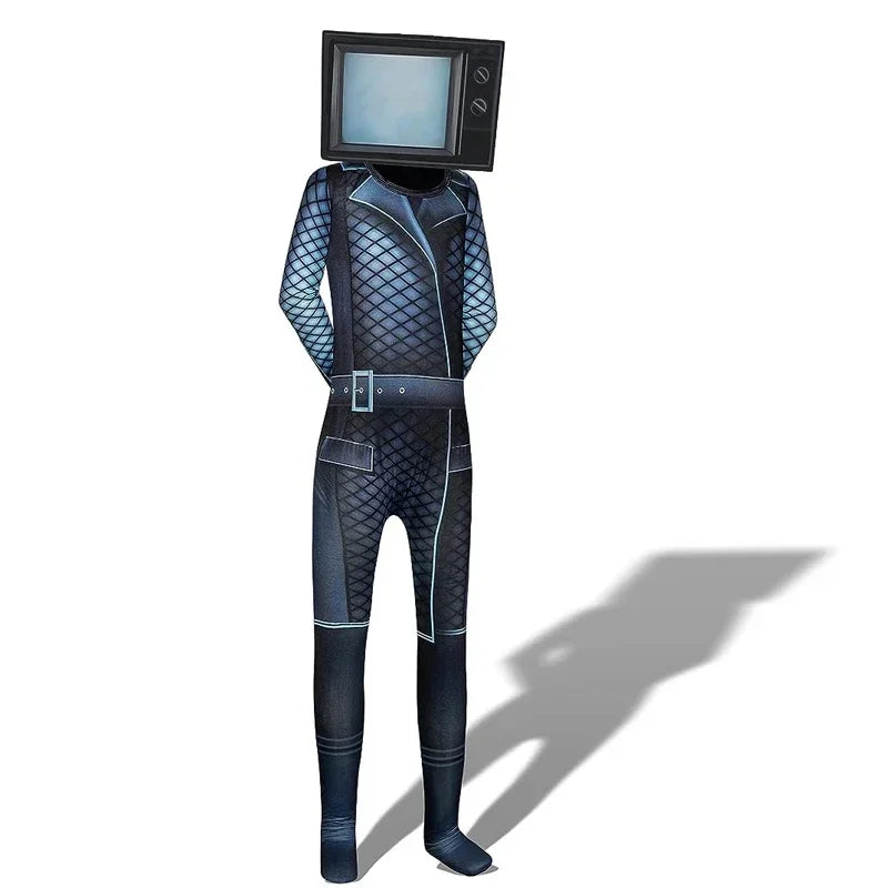 2025 12 Skibidi Toilet Cosplay Costume Game Speaker Child Tv Kids Camcorderman Costumes Bodysuit Jumpsuit Mask Halloween for Gir