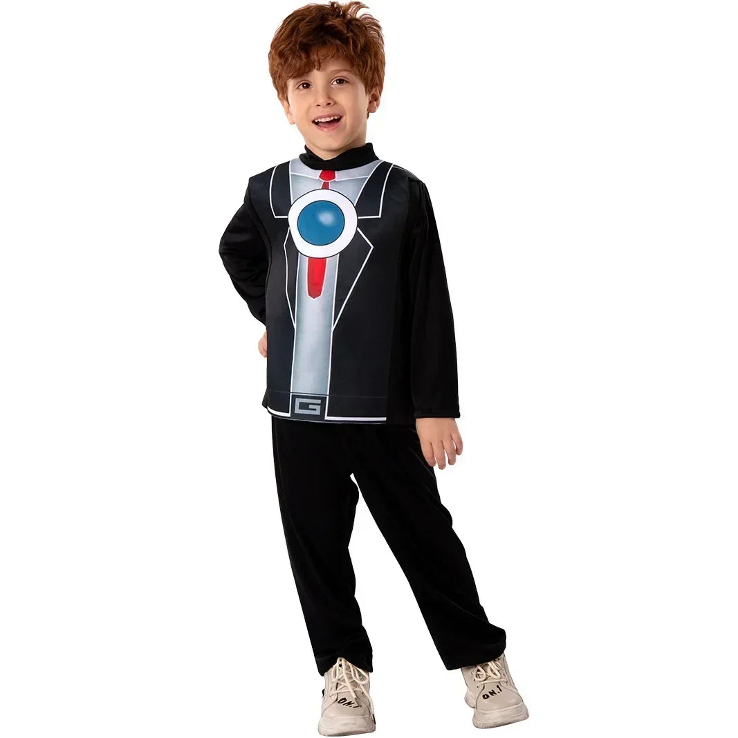 Muscle Kids Skibidi Toilet Cosplay Costume Game Speaker Man Tv Cameraman Costumes Bodysuit Jumpsuit Mask Halloween Children